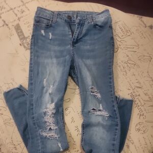 Distressed Blue Women's Jeans